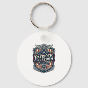 Patriotisk Tro Familj Frihet Vektor Grafisk T-Shir Nyckelring