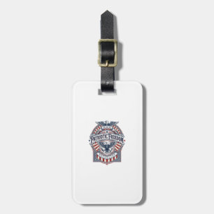 Patriotisk tro framför rädsla USA Vector Graphic T Bagagebricka