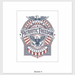 Patriotisk tro framför rädsla USA Vector Graphic T Klistermärken