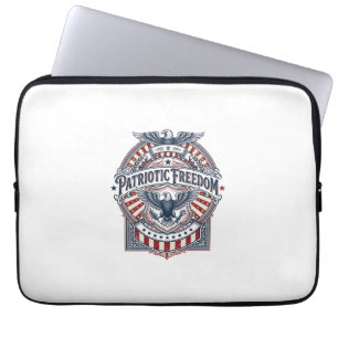 Patriotisk tro framför rädsla USA Vector Graphic T Laptop Fodral
