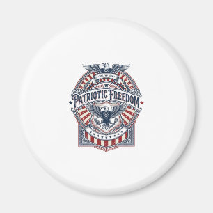Patriotisk tro framför rädsla USA Vector Graphic T Magnet