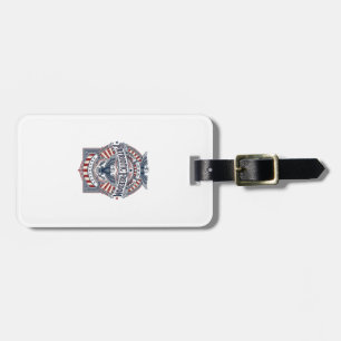 Patriotisk tro över rädsla USA Vector Graphic Tee Bagagebricka