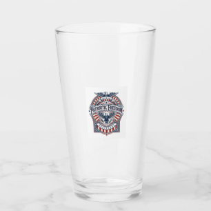 Patriotisk tro över rädsla USA Vector Graphic Tee Glaskopp