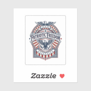 Patriotisk tro över rädsla USA Vector Graphic Tee Klistermärken