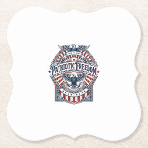 Patriotisk tro över rädsla USA Vector Graphic Tee Underlägg Papper
