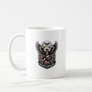 Patriotisk Trummis För Frihetsmusik Rock Metal Pat Kaffemugg