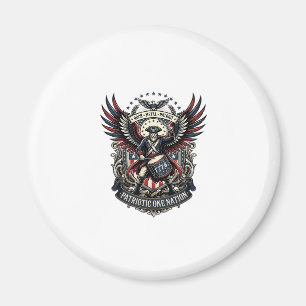 Patriotisk Trummis För Frihetsmusik Rock Metal Pat Magnet