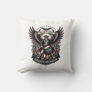 Patriotisk Trummis För Liberty Music Rock Metal Pa Kudde