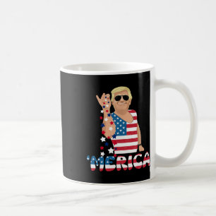 Patriotisk Trump 4:e Juli Amerika Frihet Oberoend Kaffemugg