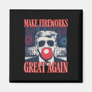 Patriotisk Trump Gör Eldfacklor Stora Igen 4:e Jul Magnet