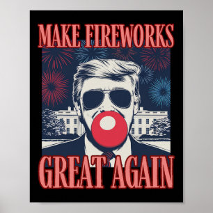 Patriotisk Trump Gör Eldshow Elddn Dygnet Igen 4:e Poster