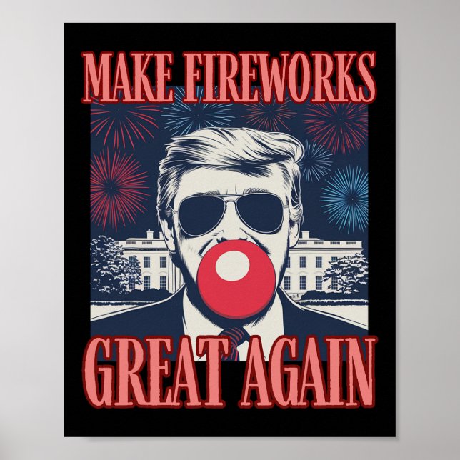 Patriotisk Trump Gör Eldshow Elddn Dygnet Igen 4:e Poster (Framsidan)