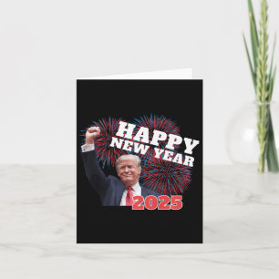 Patriotisk Trump Gott Nytt År 2025 Konservativ D Kort