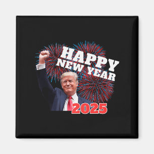 Patriotisk Trump Gott Nytt År 2025 Pappas Hem C Magnet