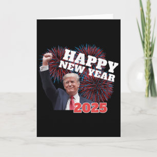 Patriotisk Trump Gott Nytt År 2025 Pappas Hem Ch Kort