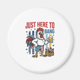 Patriotisk Tupp Fyrverkerier Vintage T-Shirt Desig Magnet