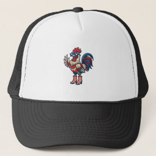 Patriotisk Tupp i Klackar Vintage Gravyr T-Shirt Keps
