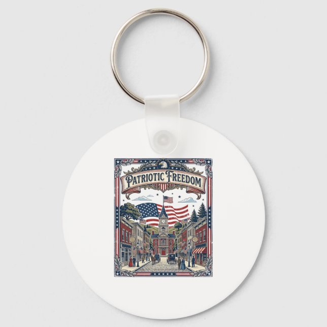 Patriotisk Tvål Tillverkare Nyckelring (Framsida)