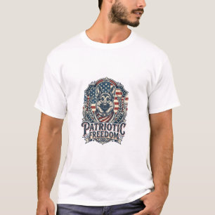 Patriotisk tysk schäfer Vector Graphic Tee_1 T Shirt