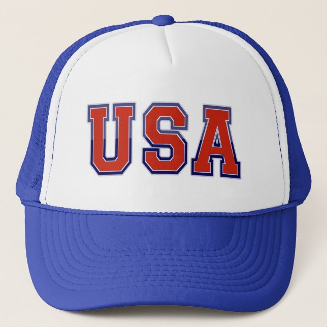 PATRIOTISK U.S.A I RÖTT VITT OCH BLÅTT KEPS (Framsida)