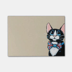 Patriotisk UK-smokingkatt som ha på sig Post-it Block