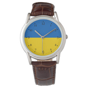 Patriotisk Ukraina Flagga Urklocka Armbandsur