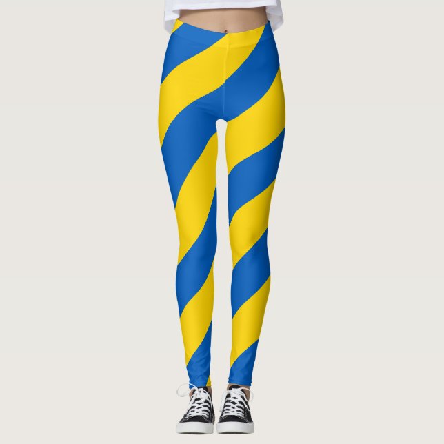 Patriotisk Ukraina flaggaukrainare Leggings (Framsida)