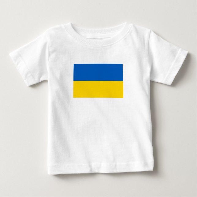 Patriotisk ukrainsk flagga t shirt (Framsida)