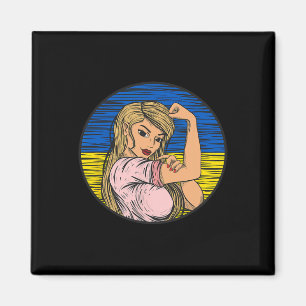 Patriotisk ukrainsk flagga Ukraina Stolt ukrainsk Magnet