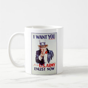 Patriotisk Uncle Sam - vintage affisch Kaffemugg