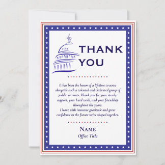 Patriotisk US Capitol Avskeds- & Pensioneringsfoto Tack Kort