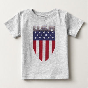 Patriotisk USA amerikansk flaggsköld Tröja