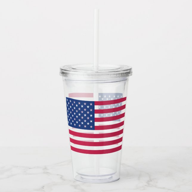 Patriotisk USA amerikanska flaggan Take Away Mugg (Framsida)
