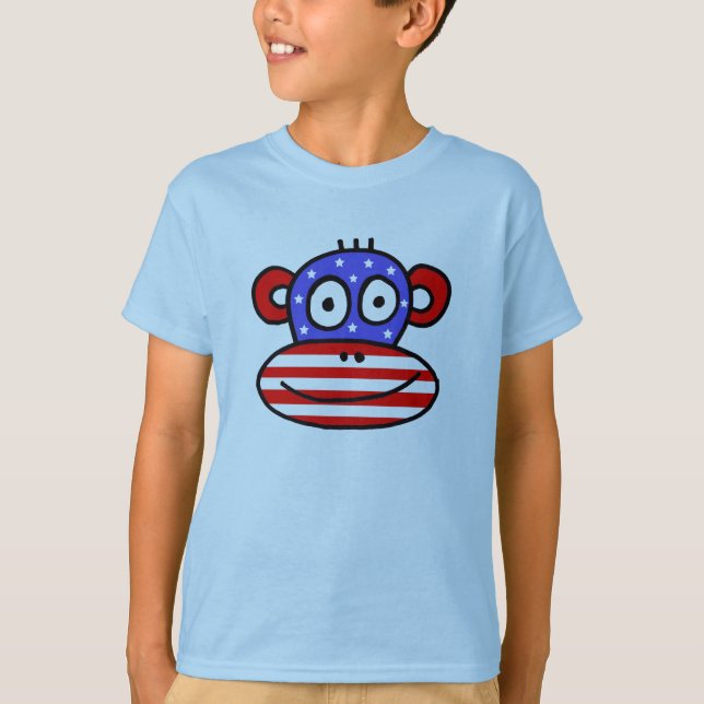 Patriotisk USA apa T Shirt (Framsida)