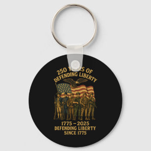 Patriotisk USA-armé Amerikansk militärparad 250-år Nyckelring