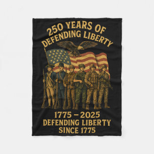 Patriotisk USA-armé US Militärparad 250-årsjubileu Fleecefilt