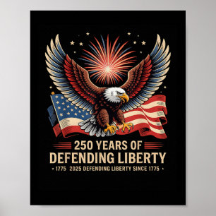 Patriotisk USA-armé US Militärparad 250-årsjubileu Poster