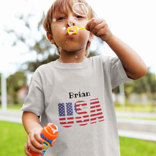 Patriotisk USA-barn-ungdom XS till XL T-shirt