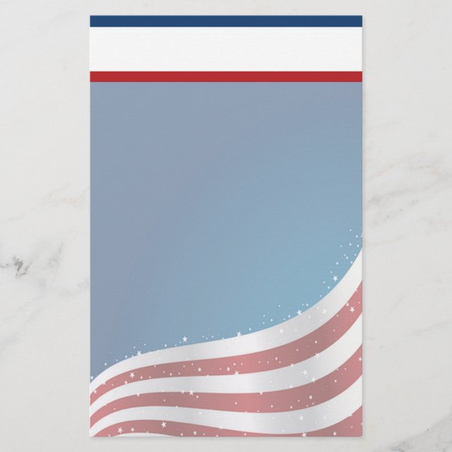 Patriotisk USA brevpapper med brevhuvudet (Framsida)