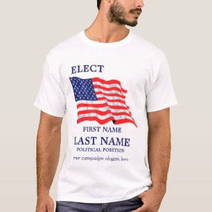 Patriotisk USA-flagg Politisk Kampanj Anpassad T Shirt