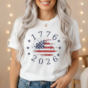 Patriotisk USA-flagga Amerika 250-årsjubileum T Shirt