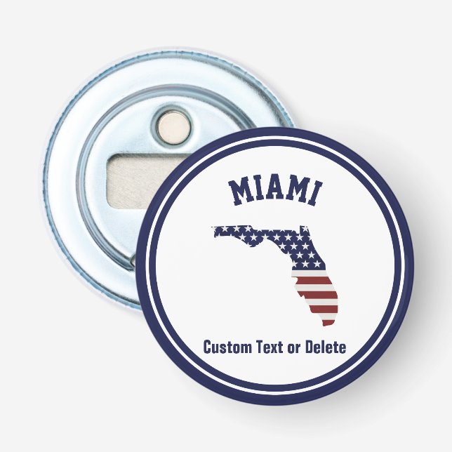 Patriotisk USA flagga | för Florida karta | din Flasköppnare (Framsidan)