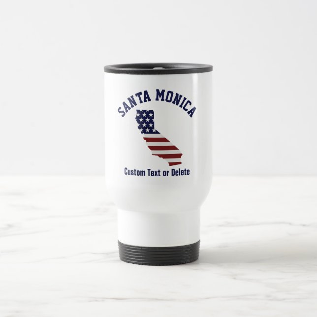 Patriotisk USA flagga | för Kalifornien karta | Resemugg (Center)