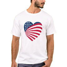 Patriotisk USA Flagga Hjärta