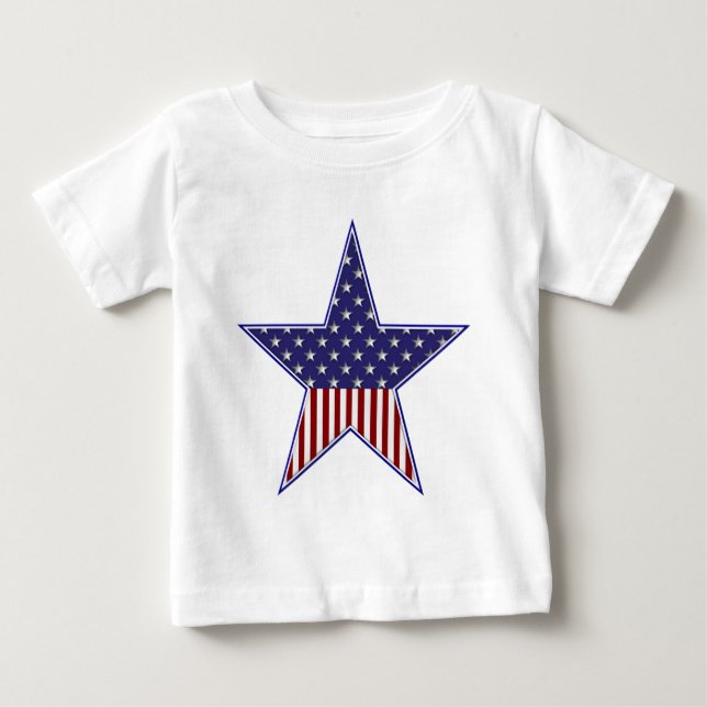 Patriotisk USA flaggastjärna för KRW Tröja (Framsida)