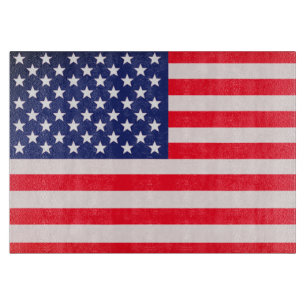 Patriotisk USA-flaggig glasskärbräda – Amerika