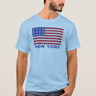 Patriotisk USA-flaggtröja med New York-detalj T Shirt