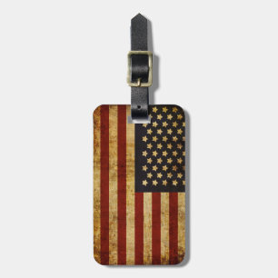 Patriotisk USA för vintageGrunge amerikanska Bagagebricka