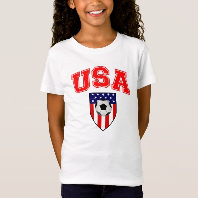 Patriotisk USA-fotboll Tee Shirt (Framsida)
