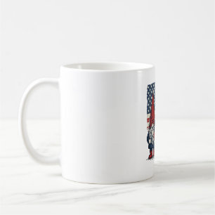 Patriotisk USA Gnom Trio Vintage Vektor Design_1 Kaffemugg